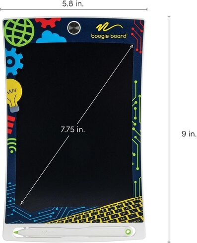 Boogie Board Jot Kids Authentic Drawing Tablet for Kids, Drawing Pad Alternative to Coloring Books, Mess Free Coloring, Kids Toys for Travel, LCD Writing Tablet for Kids, Gifts for 4+, Blue in Kuwait
