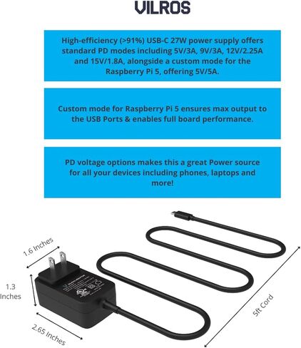 Vilros Raspberry Pi 5-4GB Starter Kit - Turbo Cooled MAX Edition - 128GB Memory (Aluminum Black) in Saudi Arabia