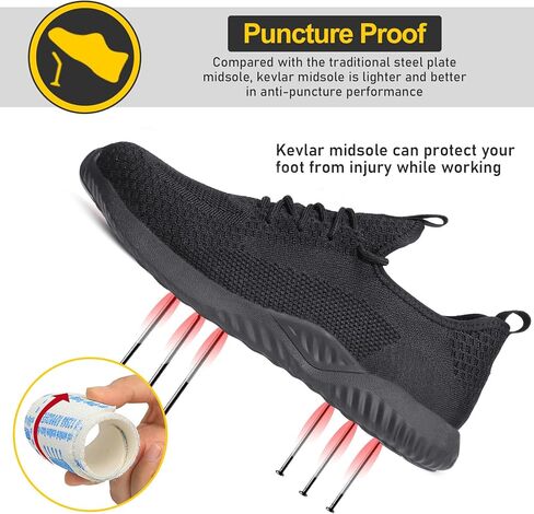 Furuian Steel Toe Shoes for Men Comfortable Safety Shoes Non Slip Steel Toe Sneakers Warehouse Industry Contstruction Mens Work Shoes in Saudi Arabia