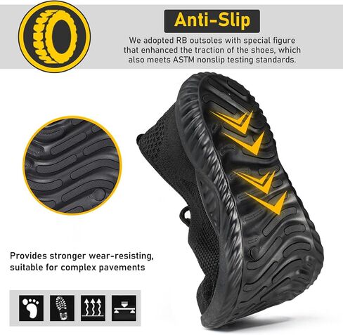 Furuian Steel Toe Shoes for Men Comfortable Safety Shoes Non Slip Steel Toe Sneakers Warehouse Industry Contstruction Mens Work Shoes in Saudi Arabia