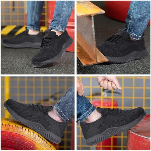 Furuian Steel Toe Shoes for Men Comfortable Safety Shoes Non Slip Steel Toe Sneakers Warehouse Industry Contstruction Mens Work Shoes in Saudi Arabia
