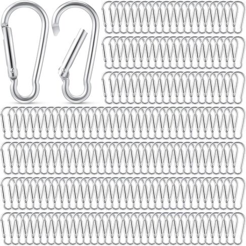 Yaocom 300 Pcs 2' Spring Snap Hooks Bulk Aluminum Alloy Clip Keychain for Hanging Camping Hiking Traveling Fishing Outdoor Activities in Kuwait