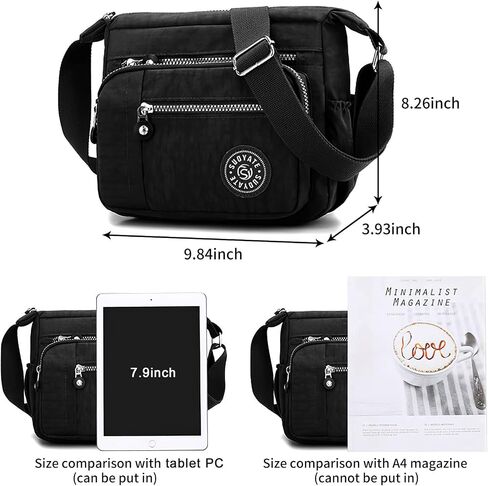 LassZone Womens Tote Bag Ladies Purse Satchel Shoulder Bags Roomy Hobo Handbags Lightweight Nylon Crossbody Bag for Women in Kuwait