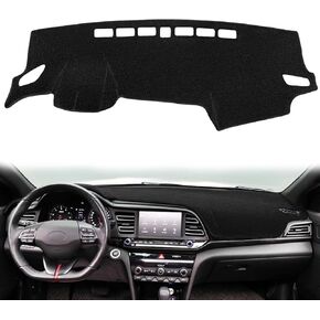 Dash Cover Mat Custom Fit for Hyundai Elantra Sedan 2017-2020, Dashboard Cover Pad Carpet Protector F122(Black)