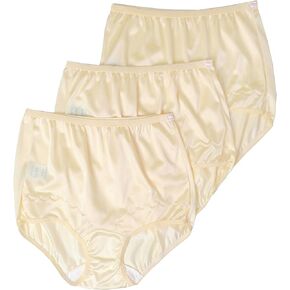 Dixie Belle 719 Scallop Trim High Waist Full Coverage Panty (3 Pack) (14, Beige)