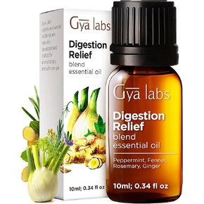 Gya Labs Digestion Relief Essential Oil Blend - Fresh & Herbaceous Scent (0.34 fl oz)