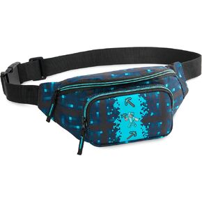 Minecraft Bum Bag Fanny Pack Kids Waist Bag Boys and Girls Kids Travel Bum Bags Belt Bumbag for Kids Gaming Merchandise Travel Accessories for Kids Minecraft Gifts