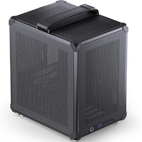 حافظة JONSBO C6 Black Mini MATX Mesh، هيكل سطح مكتب صغير الحجم وبسيط، هيكل Micro ATX، غطاء علوي/لوحة جانبية، حافظة كمبيوتر مفتوحة خالية من الأدوات، ATX Power Bite (L185mm Max.)، يدعم مبرد وحدة المعالجة المركزية 75 مم، GPU200-255mm