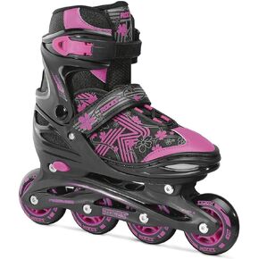 ROCES Girls' Jokey 3.0 Outdoor Adjustable Size Comfort 4-Wheel Children Racing Inline Skates with Micrometric Buckle, Polypropylene Shell & Frame