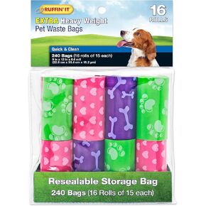 RHODE ISLAND TEXTILE 19350 240 Count Assortment Dog Waste Bag
