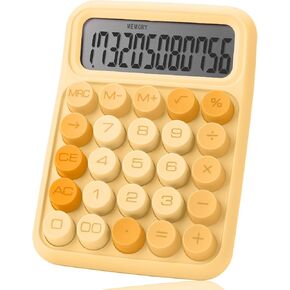 Mr. Pen Mechanical Switch Calculator - 12 Digit Large LCD Display, Pink with Big Buttons