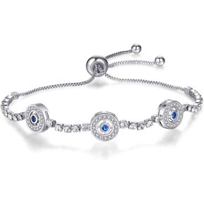 Fashion Infinity Bracelet for Women Girl Silver Bracelet Adjustable Everyday Jewelry