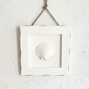 Starfish Beach Wall Decor with Wooden Frame and Nautical Rope - Ideal Ocean Themed Coastal Wall Art for Rustic Coastal Kitchen, Bedroom, Living Room and Beach Bathroom Decor,