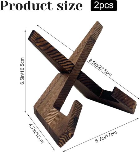 2 Packs Wooden Plate Display Stands 6.5in Plate Holder Display Stand for Pictures Frame,Medal Certificate,Home Decorative Table Top Easels for Display in Saudi Arabia