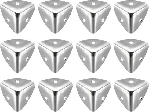 uxcell Metal Box Corner Protectors Edge Guard Protector 25 X 25 X 25mm Silver Tone 12pcs in Saudi Arabia