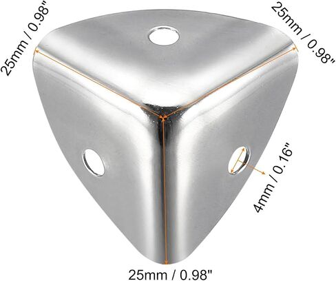 uxcell Metal Box Corner Protectors Edge Guard Protector 25 X 25 X 25mm Silver Tone 12pcs in Saudi Arabia