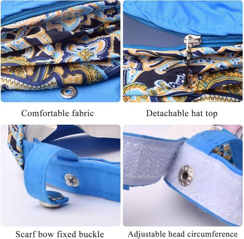 قبعات KXF الشمسية للنساء للحماية من الشمس، قبعة شاطئ صيفية واسعة الحواف قابلة للطي مع جزء علوي قابل للفصل in Kuwait