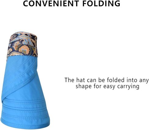 قبعات KXF الشمسية للنساء للحماية من الشمس، قبعة شاطئ صيفية واسعة الحواف قابلة للطي مع جزء علوي قابل للفصل in Kuwait