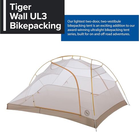 خيمة Big Agnes Tiger Wall UL خفيفة الوزن لركوب الدراجات مع نسيج مصبوغ مقاوم للأشعة فوق البنفسجية in Kuwait