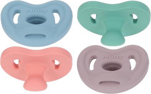 Nuby 100% Silicone Orthodontic Pacifiers 2pk, 6-12 Months in Saudi Arabia
