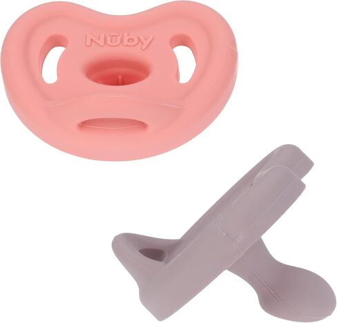 Nuby 100% Silicone Orthodontic Pacifiers 2pk, 6-12 Months in Saudi Arabia