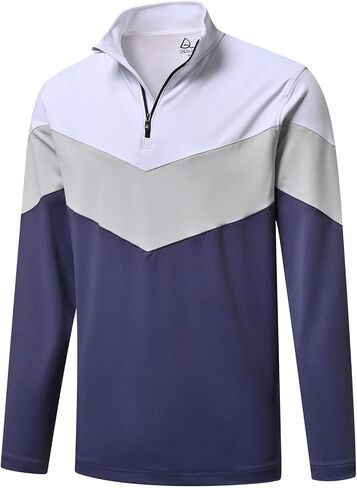 DEOLAX Quarter Zip Pullover Men Dry Fit 1/4 Zip Golf Pullover UPF50+ Moisture Wicking Mock Neck Mens Pullover Sweatshirts in Saudi Arabia