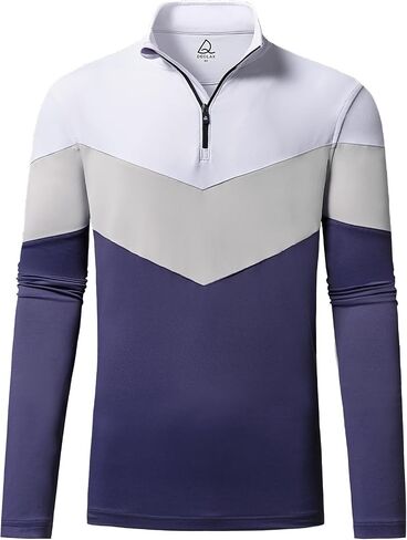 DEOLAX Quarter Zip Pullover Men Dry Fit 1/4 Zip Golf Pullover UPF50+ Moisture Wicking Mock Neck Mens Pullover Sweatshirts in Saudi Arabia