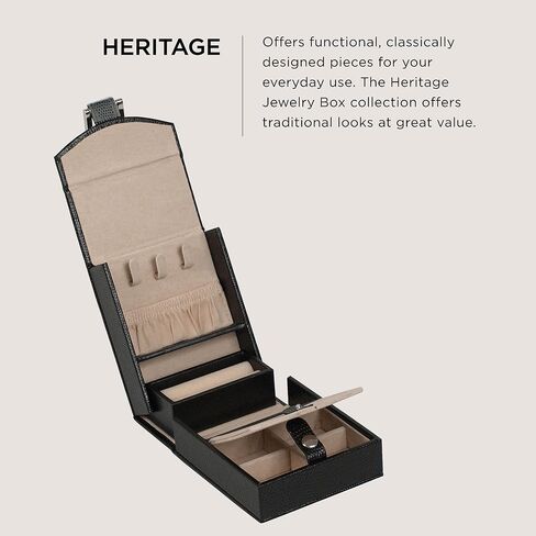 وولف صندوق مجوهرات قابل للطي من هيريتيج، لون احمر سافيانو in Kuwait