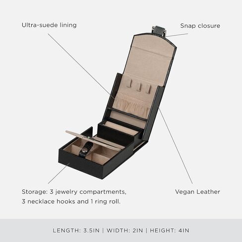 وولف صندوق مجوهرات قابل للطي من هيريتيج، لون احمر سافيانو in Kuwait