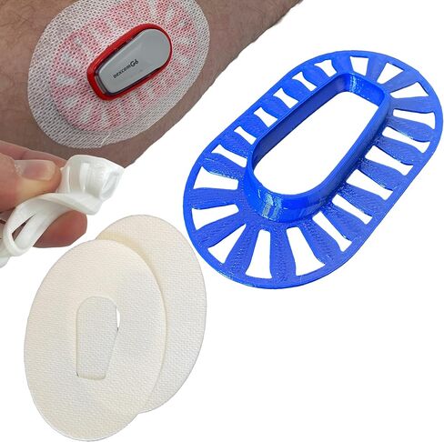 Deck My Diabetes Comfort Ring GripShield - متوافق مع Dexcom G6 (مرن وقابل لإعادة الاستخدام ومقاوم للماء) لمستخدمي Dexcom النشطين (شفاف كريستالي) in Kuwait