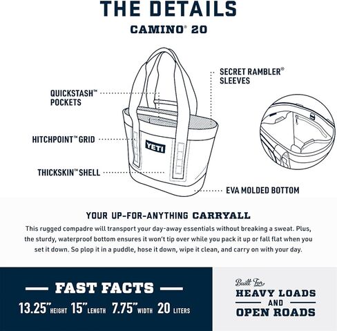 YETI Camino 20 Carryall مع فواصل داخلية، وحقيبة أدوات متعددة الأغراض in Kuwait