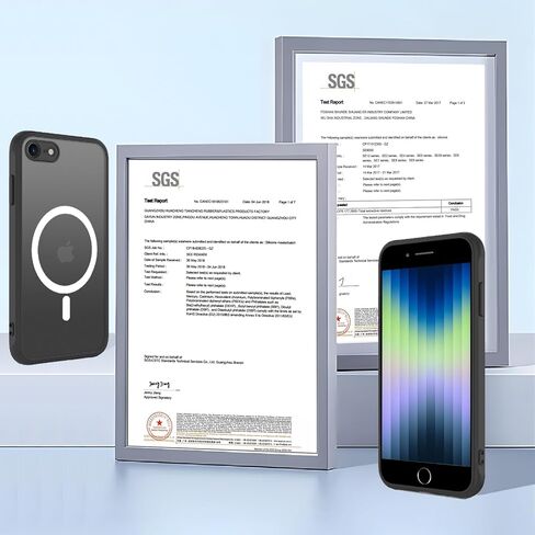 Magnetic for iPhone SE Case 2022/3rd/2020/2nd gen,iPhone 8/7 Case,Military Grade 3 in 1 Heavy Duty Shockproof Case - Black in Kuwait