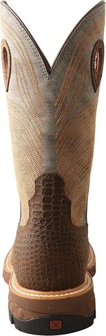 Men's 12" Western Work Boot - Casual Western Boots for Men, Brown & Grey, 10 D in Saudi Arabia