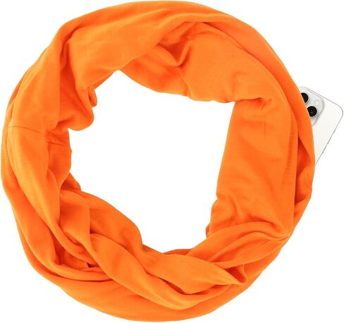 GERINLY Leopard Pocket Scarf for Women Warm Travel Zip Infinity Scarf for Winter in Saudi Arabia