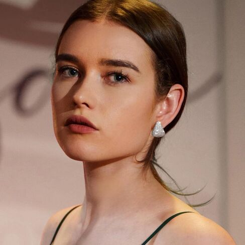 SWEETV Chunky Gold Hoop Earrings, Teardrop CZ 14K Gold Plated Hoop Earrings for Women Trendy, Statement Stud Earrings Jewelry for Women Girls Gift in Kuwait