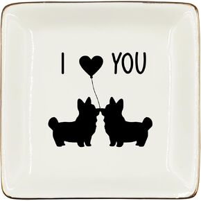 Bunny Rabbit I Love You Ceramic Tray Dish, Funny Bunny Bunnies Gifts Jewelry Plate Dish, Bunny Lover Ring Dish, Easter Mothers Day Bunny Gifts For Women Girls Bunny Rabbit Lovers 287