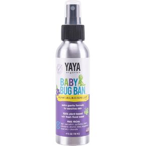 YAYA ORGANICS Baby Bug BAN – All-Natural, Proven Effective Repellent for Babies, Kids and Sensitive Skin (4 Ounce Spray, 2-Pack)