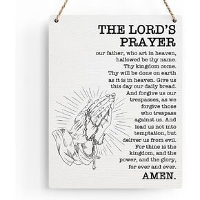 BELLOWDEER Inspirational Decor God, Grant Me The Serenity Christian Gifts Bible Verse Wall Art Scripture Wooden Hanging Sign for Modern Home Office Bathroom Bedroom Wall Art Decoration 8 x 10 Inches
