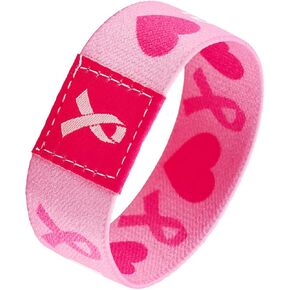 Palotay 10PCS Breast Caner Awareness Bracelets Pink Ribbon Braided Bracelets Breast Cancer Bracelets with Ribbon Pink Adjustable Breast Cancer Bracelets for Women Breast Caner Awareness Month Gifts