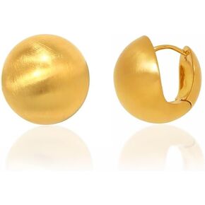 Gold Link Chain Earrings for Women 14K Gold Plated Paperclip Dangle Drop Earrings Double Circle Hoop Earrings Trendy Two Tone Earrings Minimalist Dangling Earrings for Teen Girls