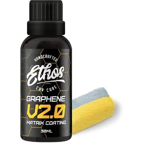Ethos Handcrafted Car Care Graphene Matrix Coating with Applicator - Graphene Ceramic Coating | 5+ Years of Protection | Incredible Hydrophobic - Revolutionary Graphene Nanotechnology