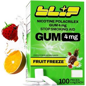 Blip NRT Nicotine Gum - 2mg Fruit Freeze (100 Count) - Help Quit Smoking Aid, Reduce Cravings - Nicotine Replacement
