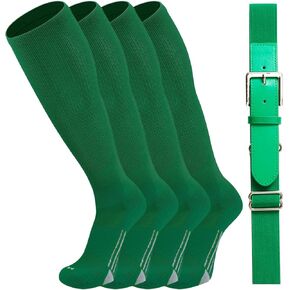 Youper Youth & Adult Elite Baseball/Softball Belt & Socks Combo Set (2 Pairs of Socks & 1 Belt)