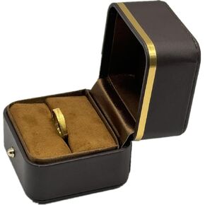 WHSLILR Velvet Jewelry Ring Box - Octagon Engagement Ring Box with Hinged Lid for Proposal Engagement Wedding, Proposal Ring Box with Gold Lace