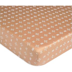 Crane Baby 100% Organic Cotton Bunny Fitted Crib Fitted Sheet, Gender Neutral Crib Sheet, Soft, Breatheable and Easy to Clean Cotton Crib Sheet