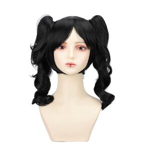 BEAUTY FLAG Pink Lolita Long Curly Cosplay Wig 2 Clip on Ponytail Wig With Wig Cap for Costume Party