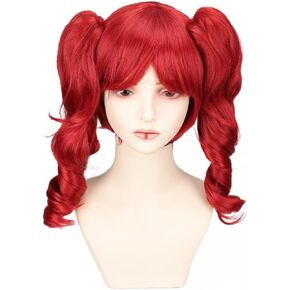 BEAUTY FLAG Pink Lolita Long Curly Cosplay Wig 2 Clip on Ponytail Wig With Wig Cap for Costume Party in Kuwait