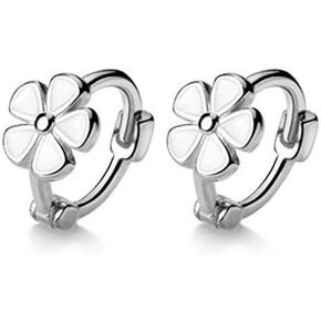 Flower Hoop Earrings for Women Daisy Flower Earrings Floral Huggie Hoop Earrings for Teen Girls Hypoallergenic Cute Small Flower Earrings Jewelry Gift