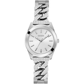 GUESS Ladies 32mm Watch - Iridescent Bracelet Silver Dial Iridescent Case