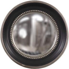 Howard Elliott Rex Convex Roung Hanging Accent Wall Mirror, Brown with Mottled Gold Leaf, For Bedroom Entrway or Any Room, 25 Inch